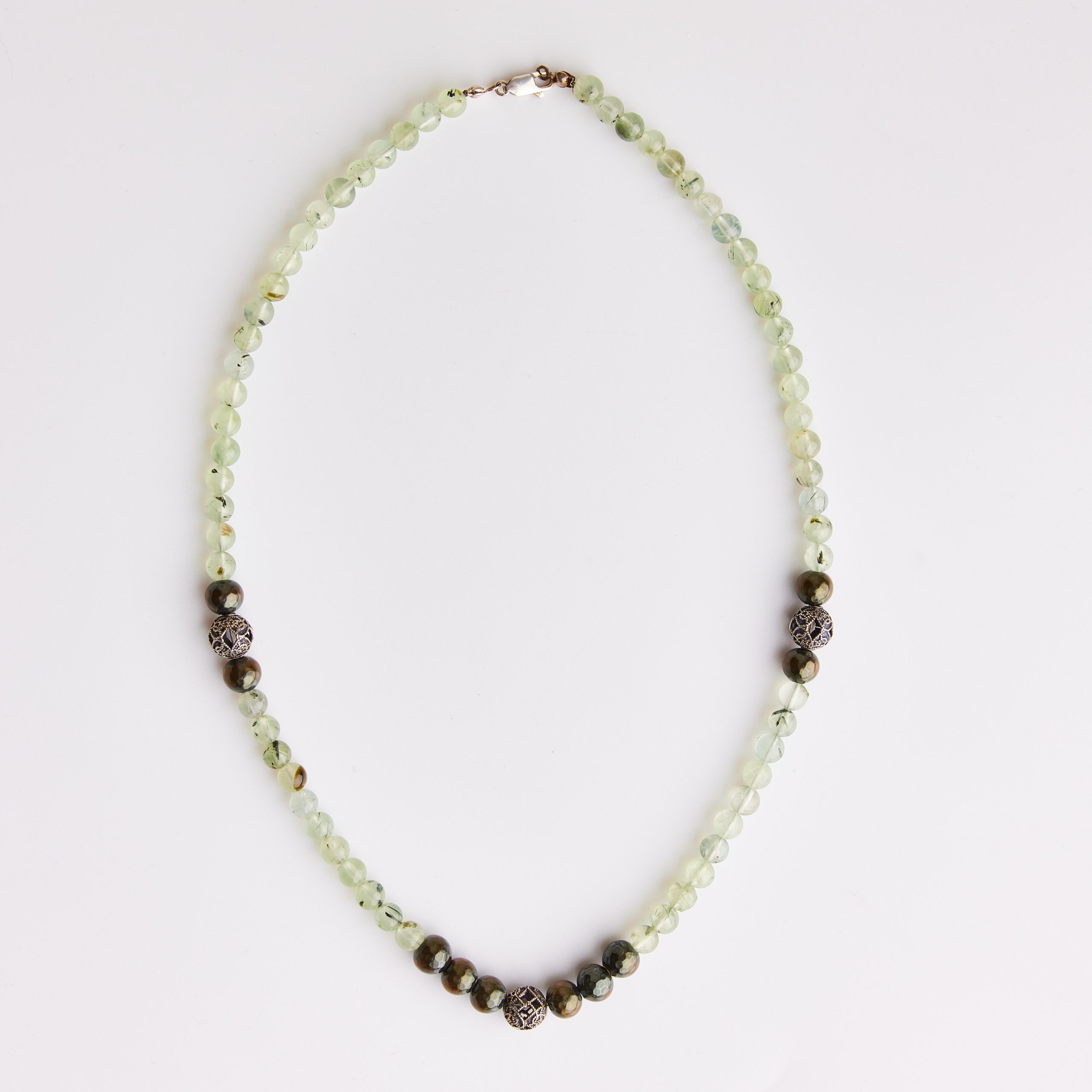 Collier Mood Stone_ Quartz avec inclusions vertes 96388810